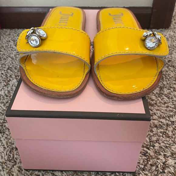 Juicy Couture Shoes - Juicy Couture Yellow Lori slip on Sandals
